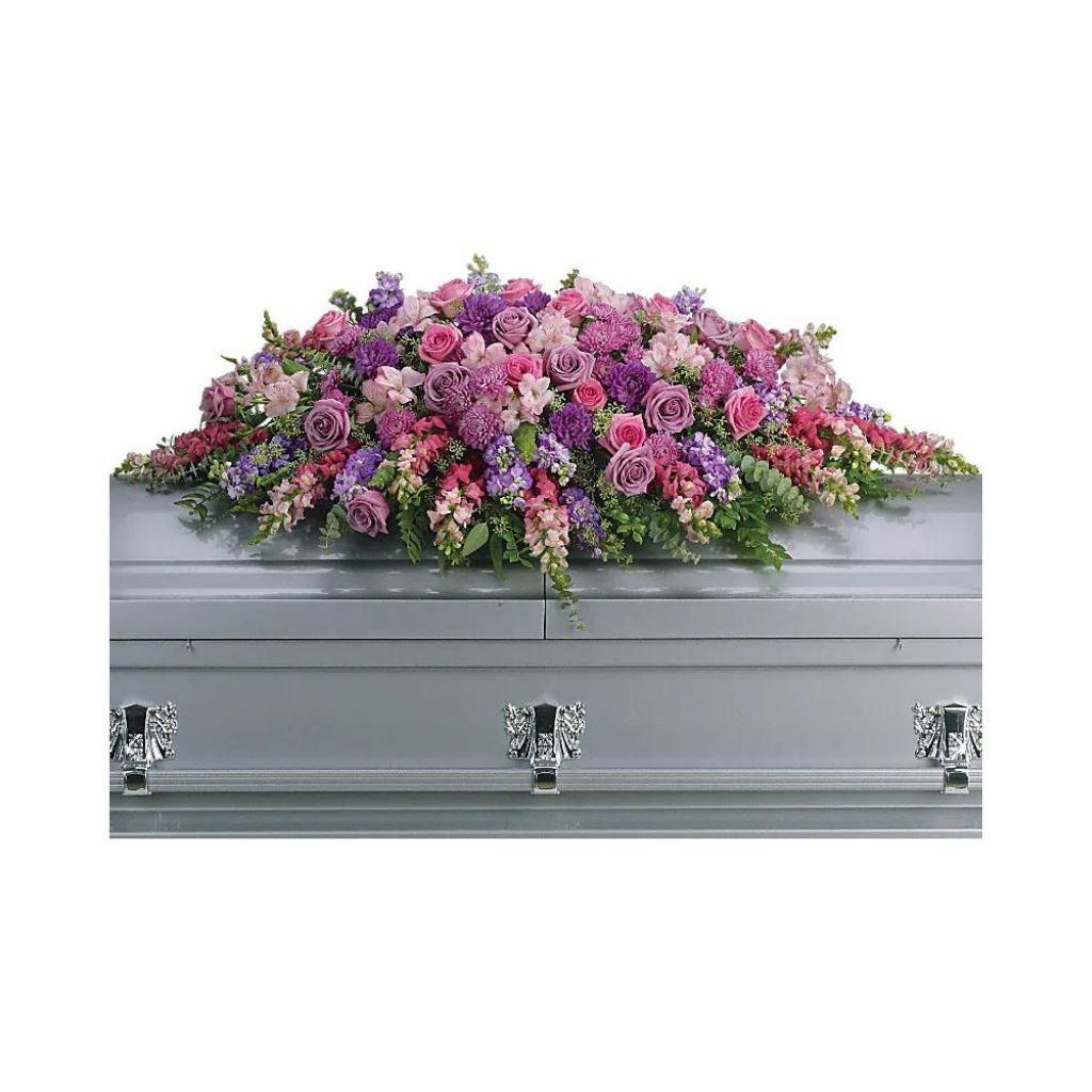 Lavender Tribute Casket Spray